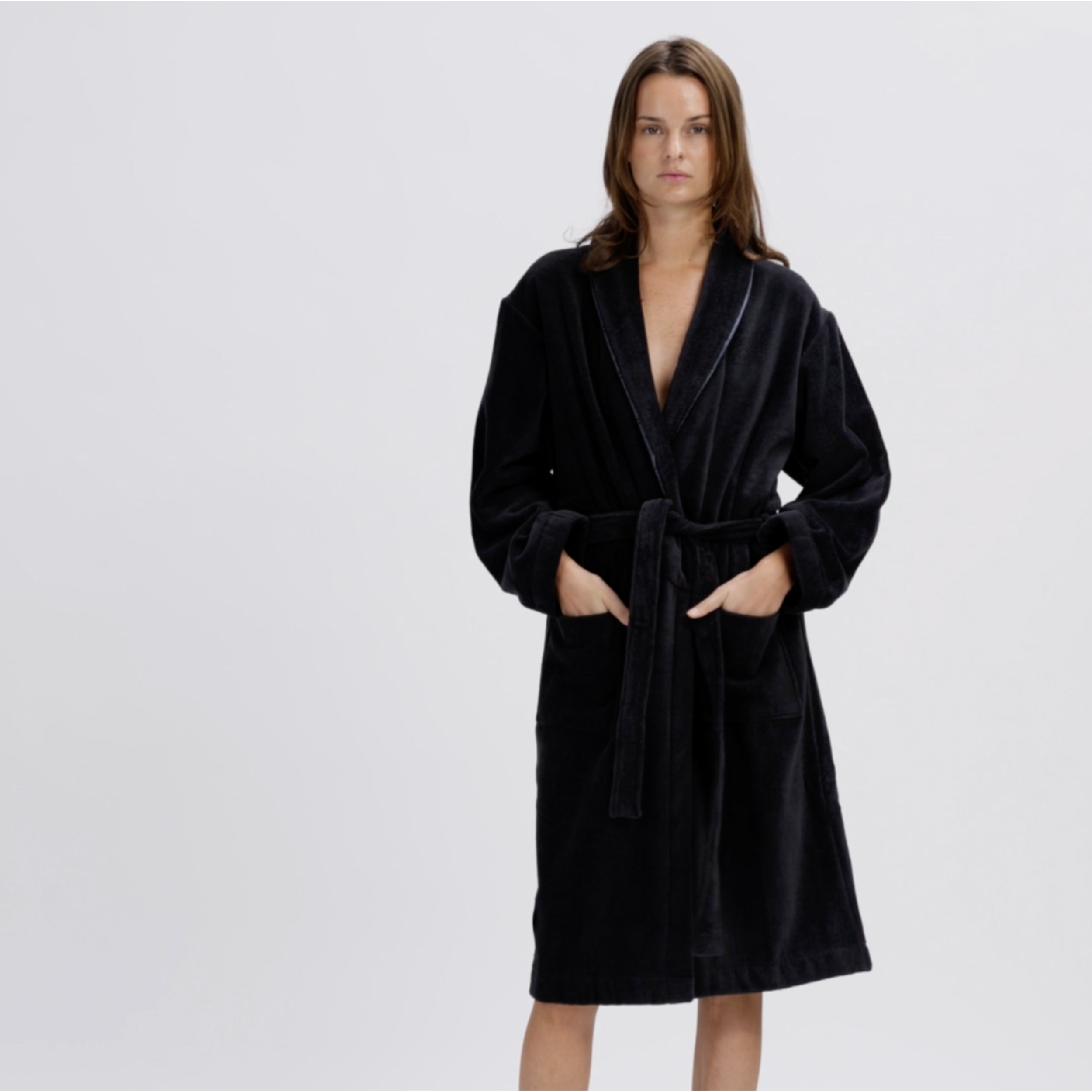 Heritage Robe Terry / X-Small / Marquina Black, Heritage Robe Terry / Small / Marquina Black, Heritage Robe Terry / Medium / Marquina Black, Heritage Robe Terry / Large / Marquina Black, Heritage Robe Terry / X-Large / Marquina Black