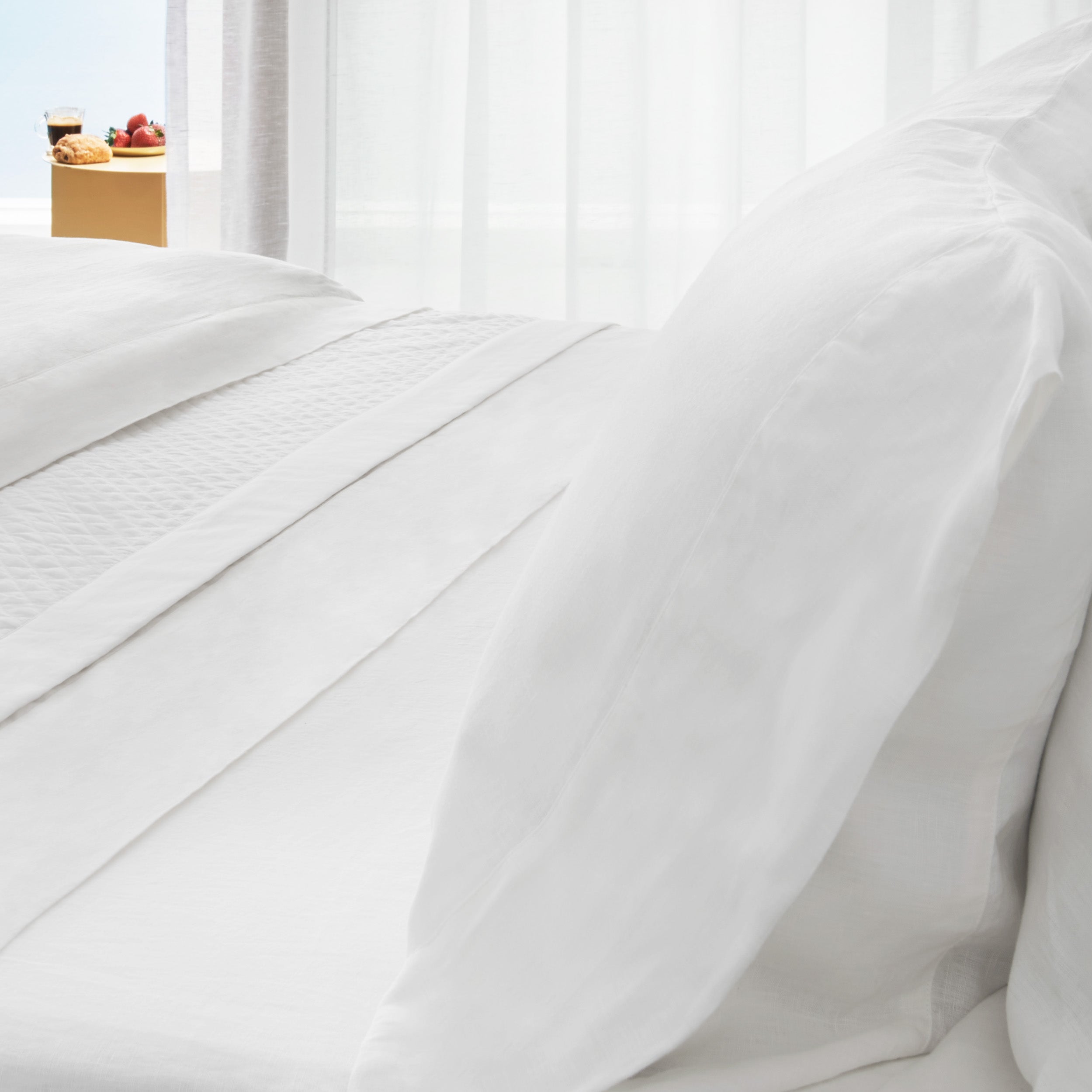 Beach House Linen / Pillowcase Standard / PROSSIONI® White, Beach House Linen / Pillowcase King / PROSSIONI® White